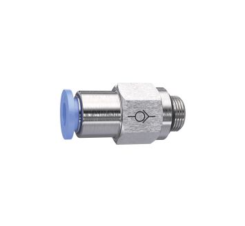 Straight Check valve »Blue Series«, Thread to hose, M5 o.