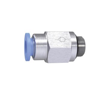 Straight Check valve »Blue Series«, Hose to thread, M5 o.