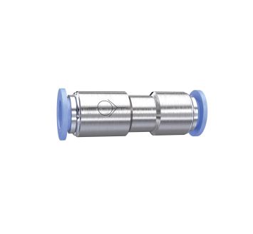 Straight check valve »Blue Series«, Plug connector, hose ext. Ø 6