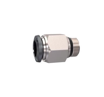 Straight push-in fitting »universal short« 1/4, hose6, taper seat