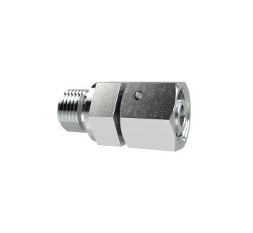 Adjustable male connector, G1/2o., Pipe ext.Ø14, galvanised steel