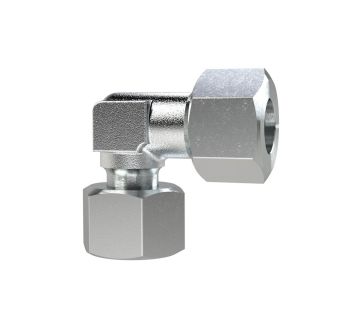 Adjust. angled screw connection, Pipe ext. Ø 10, galvanised steel