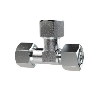 Adjustable L screw connection, Pipe ext. Ø 14, galvanised steel