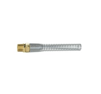 Rigid fitting, kink protection spring, Brass, G 1/4, Hose Ø 6x4