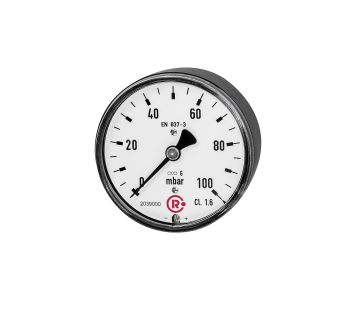 Capsule pressure gauge, rear centric, G 1/4, 0 - 60 mbar, Ø 63