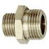 Double threaded nipple, G 3/8 o., G 3/8 o., nickel-plated brass