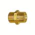 Double threaded nipple, Cyl., G 1/4 o., G 1/4 o., AF 17, Brass