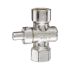 Pressure gauge pushbutton valve, G 1/2, nickel-plated brass