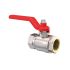 Ball valve, Standard type, IT/IT, nickel-plated brass, G 1/4