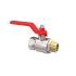 Ball valve, Standard type, IT/ET, nickel-plated brass, G 3/8