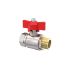 Ball valve, Standard type, IT/ET, nickel-plated brass, G 3/8