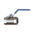 Stainless steel ball valve, 1-piece, Full passage, G 1/4