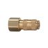 Quick-connect coupling I.D. 2.7, bright brass, M5 IT