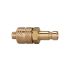 Nipple for couplings I.D. 2.7, bright brass, for hose 4x3