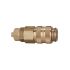 Quick-connect coupling I.D. 5, bright brass, Hose connection 6x4