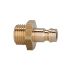 Nipple for couplings I.D. 5, bright brass, G 1/8 ET, AF 14