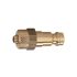 Nipple for couplings I.D. 5, bright brass, for hose 6x4, AF 12