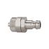 Nipple for couplings I.D. 5, nickel-plated brass, for hose 6x4