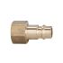 Nipple for couplings I.D. 7.2 - 7.8, bright brass, G 1/4 IT