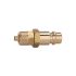 Nipple for couplings I.D. 7.2 - 7.8, bright brass, for hose 6x4