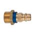 Captive nipple I.D. 7.8, Bright brass, G 3/8 ET, blue