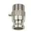 Kamlok quick-connect plug, Exterior thread, F type, 1.4401, R 3