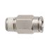 Straight push-in fitting »metallica« R 1/8 o., hose exterior Ø 6