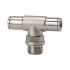 Push-in T-fitting »metallica« rotating, G 3/8 o., hose ext. Ø 10