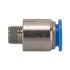 Straight push-in fitting »Blue Series«, round, R 1/8 o.