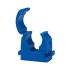 Pipe clamp, Polypropylene, for pipe exterior Ø 22 mm, blue