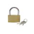 Padlock, brass, 25 mm, band Ø 3.5 mm, incl. 3 keys