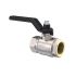 Ball valve standard type, IT/IT, nickel-plated brass, G 3/4