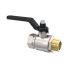 Ball valve standard type, IT/ET, nickel-plated brass, G 1/4