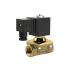 2/2 solenoid valve, NC, G 1/2, PN 0-12, FPM, comb. op., 230V AC