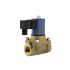 2/2 solenoid valve, NC, G 1 1/4, PN 0-12, FPM, comb. op., 230V AC