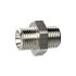 Double threaded nipple M5 o., M5 o. nickel-plated brass