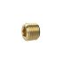 Locking screw, Hexagonal socket, without flange, R 1/4, Brass