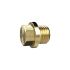 Locking screw, Exterior hexagonal and flange, G 3/8, AF 17, Brass