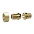 Rem. double threaded nipple, con. sealing, R 1/8 o.,R 1/8 o.Brass