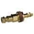 Captive plug-in conn. I.D. 5, bright brass, Sleeve I.D.6, brown