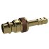 Captive plug-in conn. I.D. 7.8, bright brass, Sleeve I.D.6, brown