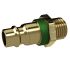 Captive nipple I.D. 7.8, bright brass, G 1/4 ET, green