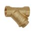 Dirt strainer, bright brass, G 3/4, DN 20, mesh width 0.2 mm