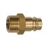 Nipple for couplings I.D. 19, Bright brass, G 3/4 ET