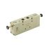 5/3-way valve, electropneumatic, mid-position exhausted, G 1/2