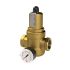 Pressure regulator f. potable water, w. mano., G 1 IT, 5-15 bar