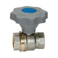 Ball valve fine adjustment, nickel-plated bright brass, G 3/8