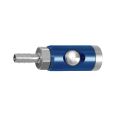 Pushbutton safety coupl. I.D. 7.4, rotating, Alu, Sleeve I.D. 10
