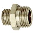 Double threaded nipple, M5 o., G 1/8 o., nickel-plated brass