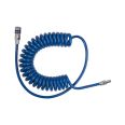 Spiral hose coupling set, PUR, Hose Ø 10x6.5, Length 6.0 m